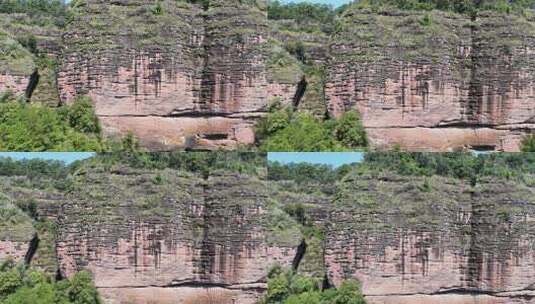 福建泰宁大金湖丹霞地貌大赤壁景区航拍高清在线视频素材下载