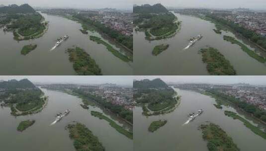 桂林市区漓江风景区高清在线视频素材下载