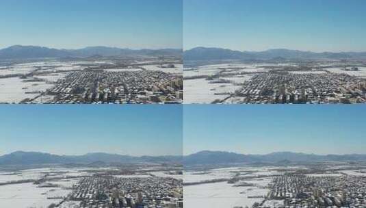 航拍雪景 唯美冬日空镜 立冬 冬至节气高清在线视频素材下载