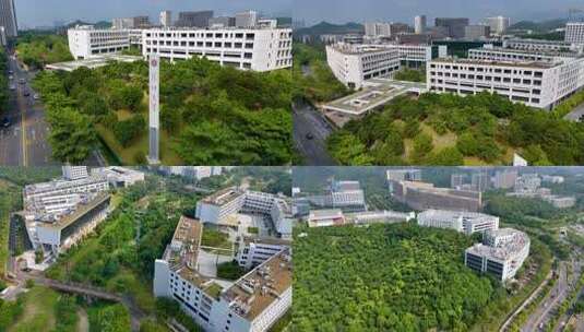 航拍深圳大学(丽湖校区)高清在线视频素材下载