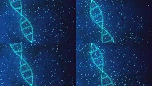 摘要白色DNA 3D全息发光旋转DNA双高清在线视频素材下载