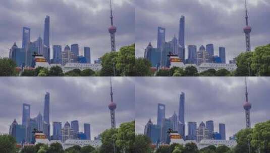 上海陆家嘴4k移动延时高清在线视频素材下载