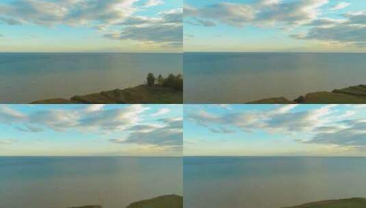 海岸上空日落和云高清在线视频素材下载