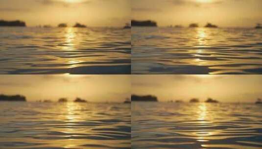 夕阳照在海平面上高清在线视频素材下载
