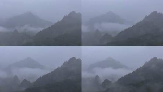 云雾缭绕的扎尕那山峦林海延时高清在线视频素材下载