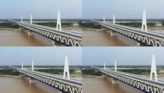 黄河大桥高速公路航拍高清在线视频素材下载