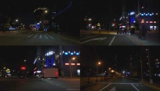 上海封城中夜景街道建筑高清在线视频素材下载