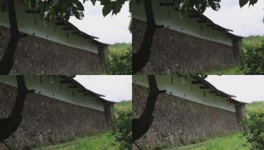 农村古宅侧面墙空镜头高清在线视频素材下载