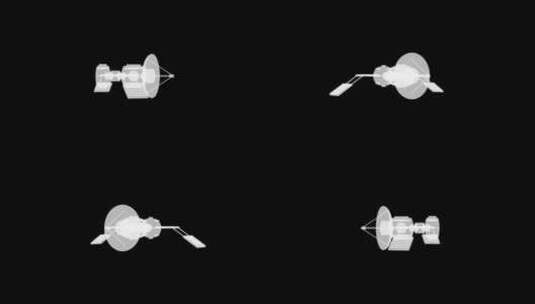 三维人造卫星模型带通道高清在线视频素材下载