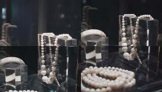珍珠项链彩色珍珠黑珍珠高清在线视频素材下载
