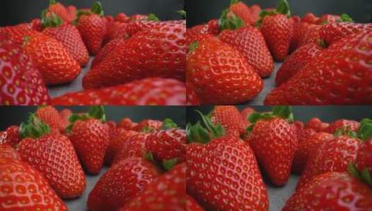草莓 水果 特写 高清 食物高清在线视频素材下载