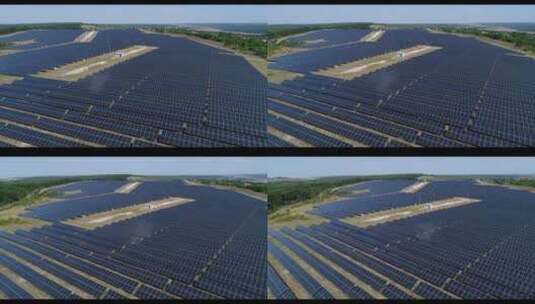 上面的太阳能发电站。生态可再生能源。高清在线视频素材下载