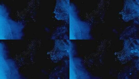 蓝色系列粒子颗粒雾飞絮 (18)高清在线视频素材下载