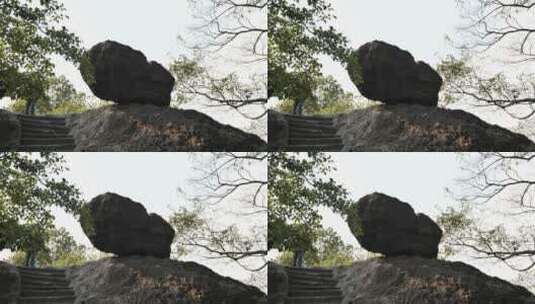 杭州西湖宝石山上的石头，风景高清在线视频素材下载