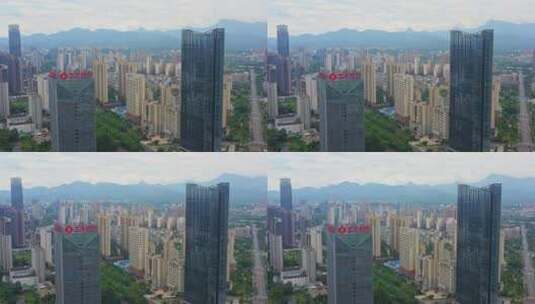 航拍赣州市区大楼高清在线视频素材下载
