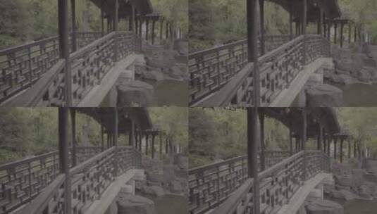 【空镜】4k江南建筑-园林连廊摇镜头-log高清在线视频素材下载