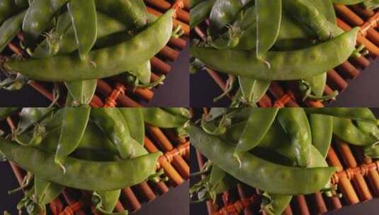 荷兰豆扁豆蔬菜豆角高清在线视频素材下载