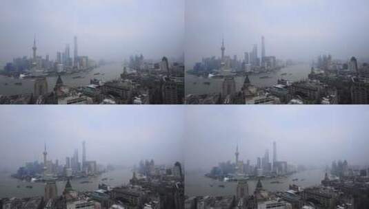 上海陆家嘴航拍延时高清在线视频素材下载