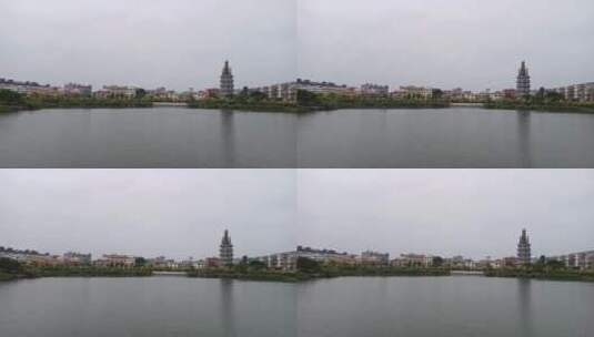 陈抟公园湖水高清在线视频素材下载