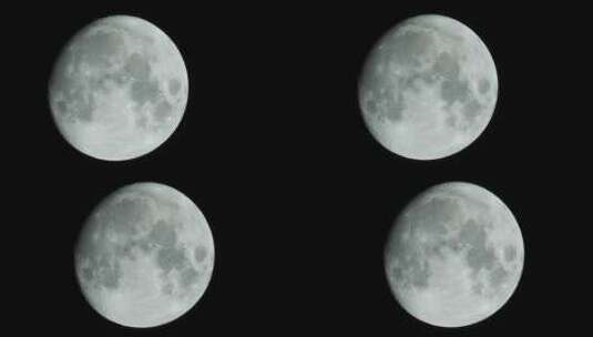 在黑色背景中缓慢移动的月球高清在线视频素材下载