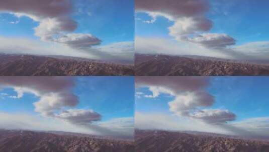 美丽的平原山丘天空蓝天白云云朵乌云高清在线视频素材下载