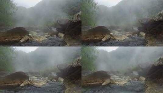 山里的野温泉高清在线视频素材下载