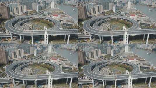 上海疫情防控南浦大桥高架高清在线视频素材下载