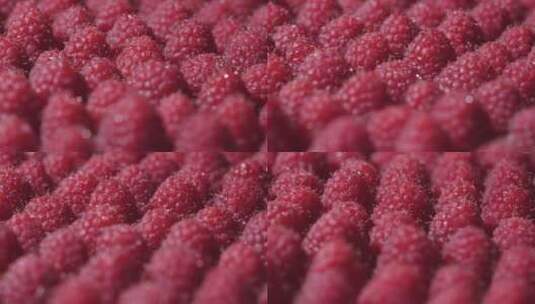 新鲜树莓旋转特写镜头高清在线视频素材下载