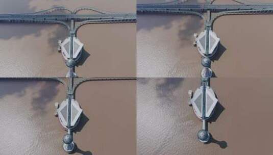 高视角杭州湾跨海大桥路面特写车流交通来往高清在线视频素材下载