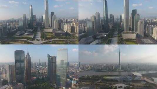 4k广州塔震撼大气企业宣传片航拍实拍视频高清在线视频素材下载