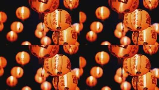 中国新年春节大红灯笼高高挂高清在线视频素材下载