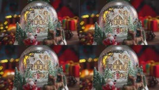 圣诞节装饰（雪球，饼干，姜饼屋）高清在线视频素材下载