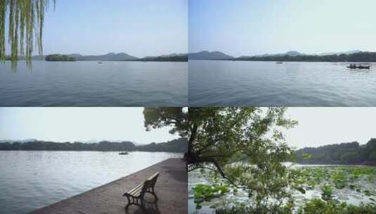 杭州西湖孤山午后4K视频合集高清在线视频素材下载