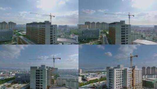 宁波镇海庄市建设中的大楼1127_V1-0005高清在线视频素材下载