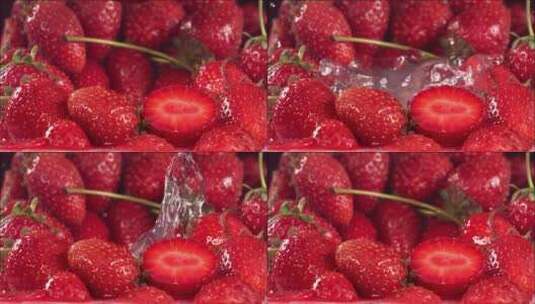 草莓水果商业广告素材高清在线视频素材下载