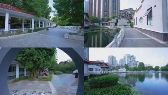 武汉江岸小南湖公园风光4K视频合集高清在线视频素材下载