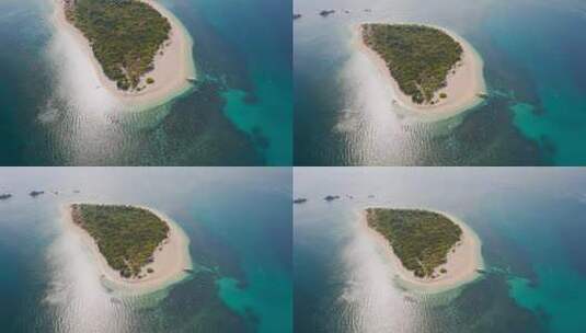 航拍礁岛高清在线视频素材下载