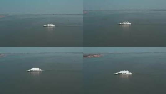 苏州阳澄湖游艇码头航拍高清在线视频素材下载