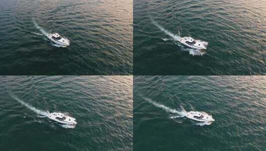 船在海面行驶高清在线视频素材下载