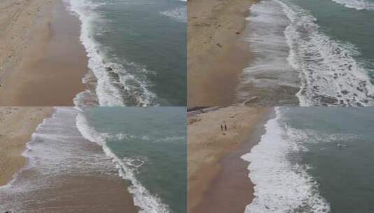 大海、沙滩、海浪、浪花高清在线视频素材下载