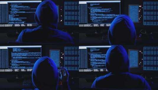 黑客编写计算机程序高清在线视频素材下载