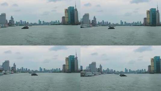 上海黄浦江外滩摆渡船高清在线视频素材下载