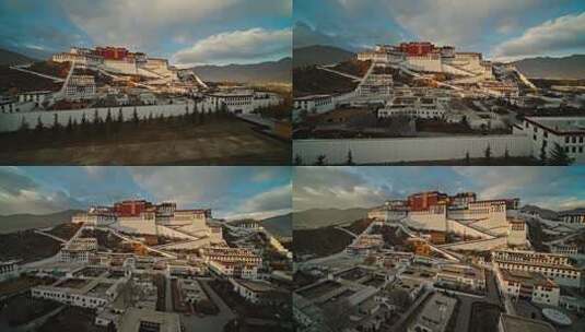 西藏布达拉宫航拍高清在线视频素材下载
