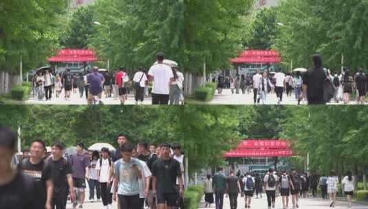 大学学校上下课放学人流学生校园生活3高清在线视频素材下载