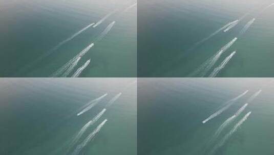 4k-大鹏半岛游艇 出海 航行 浪花高清在线视频素材下载