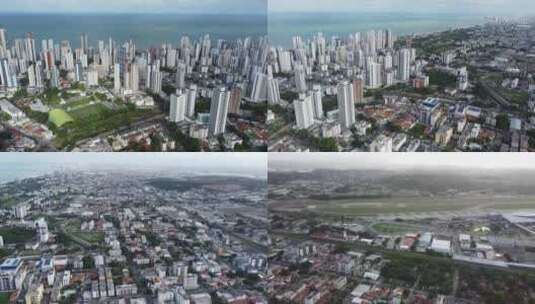 累西腓摩天大楼俯瞰国际城市机场。
巴西累西腓/Drone 4高清在线视频素材下载