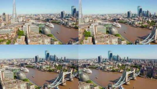 航拍的城市景观高清在线视频素材下载