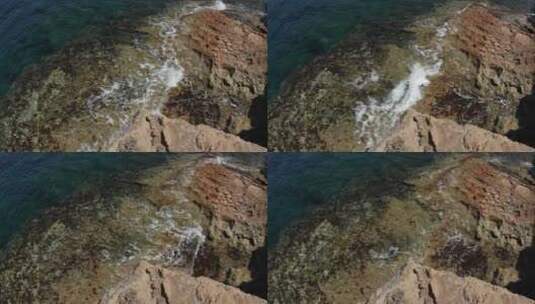 海浪拍打礁石高清在线视频素材下载
