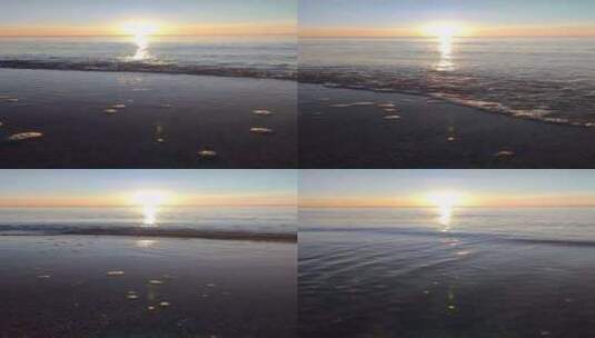 海边看日落高清在线视频素材下载