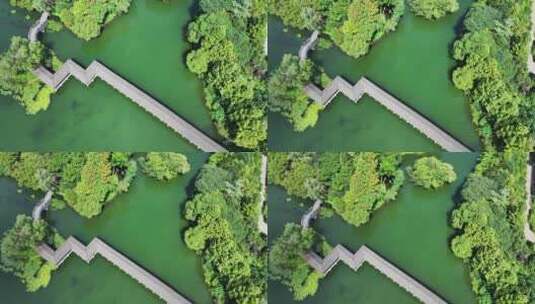 杭州西湖景区浴鹄湾 霁虹桥高清在线视频素材下载